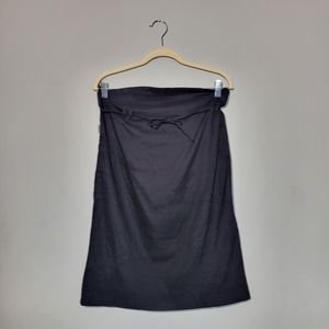 NOPPIES Maternity Black Linen Blend Knee Length Skirt Size M